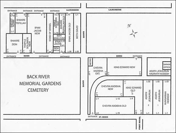 Map of Back River Cemetery