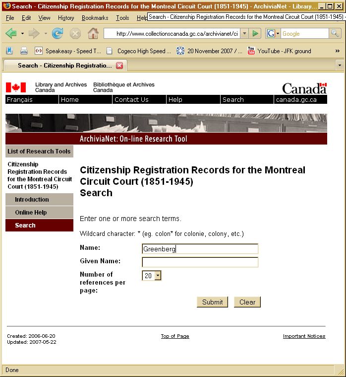 Montreal Circuit Court Search